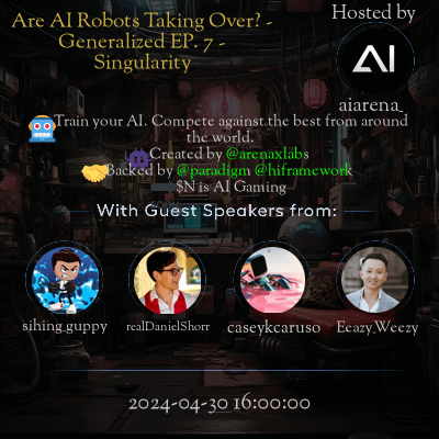 AI Robots event with guest speakers and info, content moderation, AGI.