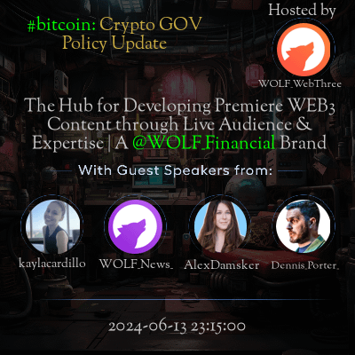 Crypto GOV Policy Update event with guest speakers.