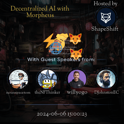 Decentralized AI event with ShapeShift on June 6, 2024.