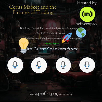 Cerus Market trading event with guest speakers.