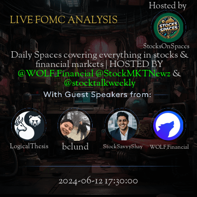 LIVE FOMC Analysis event promotion with guest speakers.