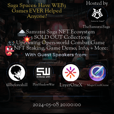 Web3 games event with guest speakers on May 8, 2024.