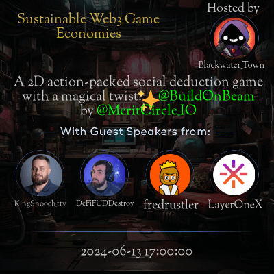 Web3 game event with guest speakers, June 13, 2024.