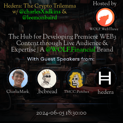 Hedera Crypto Trilemma event with guest speakers.