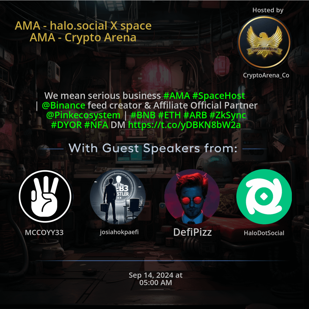 AMA – halo.social X space AMA – Crypto Arena