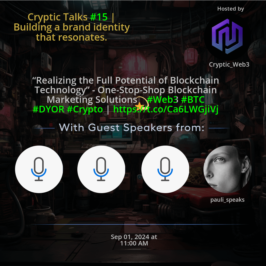 Cryptic Talks #15 | Building a brand identity that…