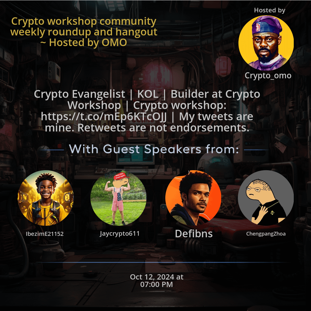 Crypto workshop community weekly roundup and hangout ~ Hosted…