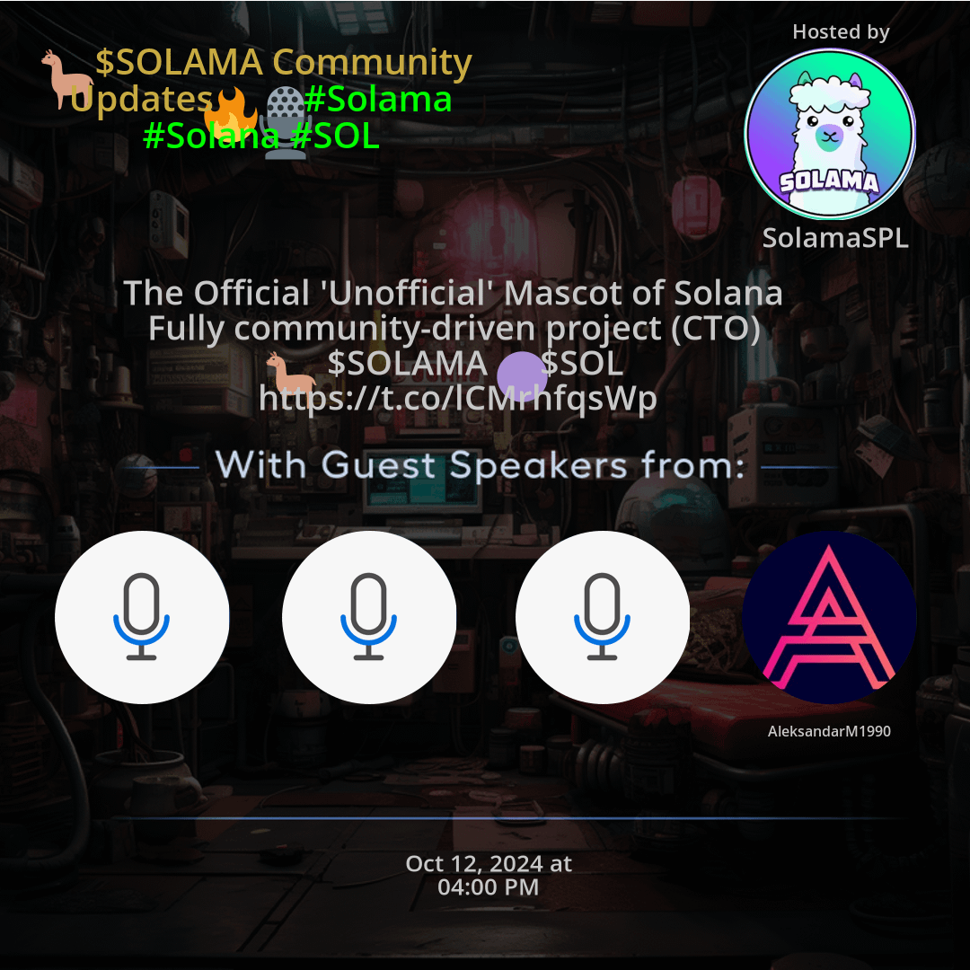 $SOLAMA Community Updates ️ #Solama #Solana #SOL